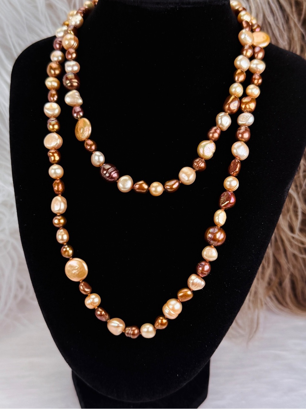 Honora 925 Sterling Multicolor Freshwater Pearl Long Opera Necklace